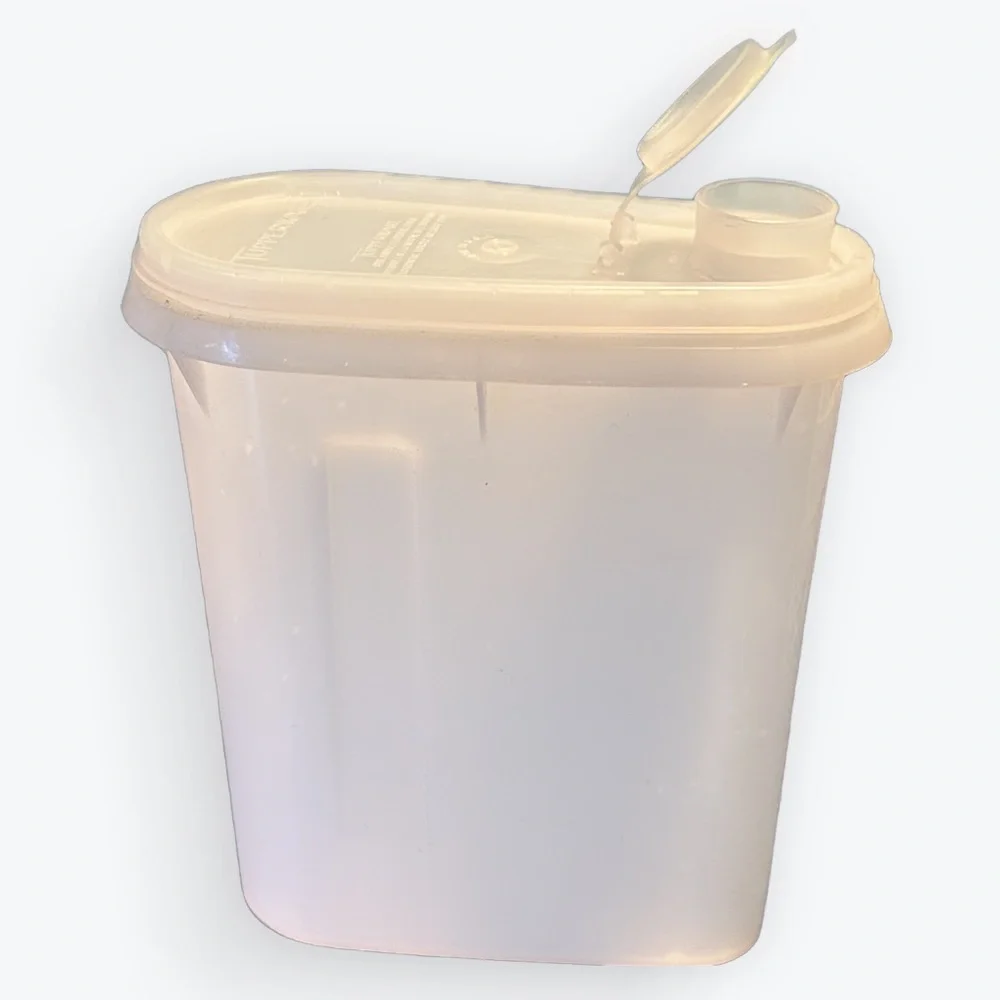 1970s Vintage Tupperware Flip Top Lid Clear Beverage Buddy Container Pitcher